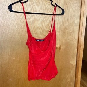 Zara Red Blouse